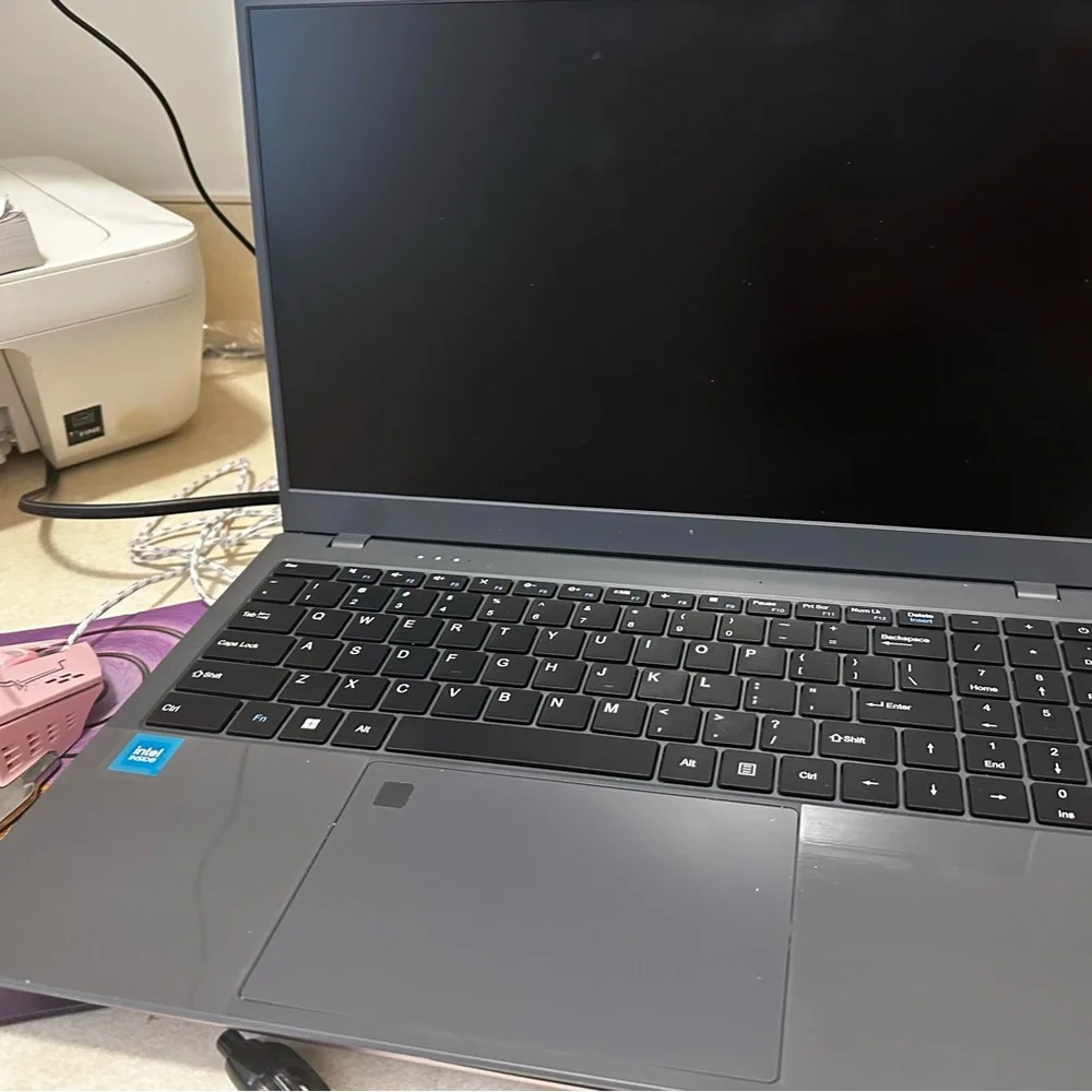 Gray Laptop with Sleek Design and Large Display